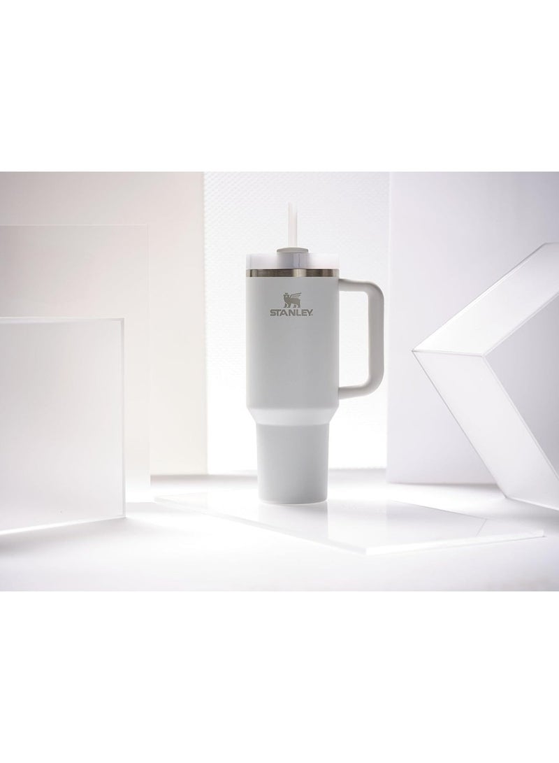 ستانلي كوب استانلس، كوب استانلس سعة 40 اونصه مع شاليموه ومقبض، كوب معزول مع غطاء كوب للسفر، كوب قهوة من الفولاذ المقاوم للصدأ للمشروبات المثلجة الساخنة، كوب سفر بمقبض - Image 2